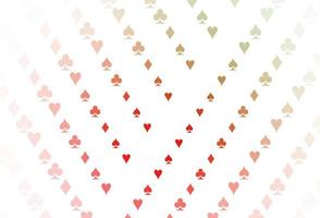 Light Green, Red vector pattern with symbol of cards.