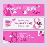 Women's Day Banners vector