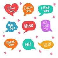 Speech bubbles with text vector