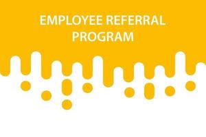 Employee referral program yellow mustard rounded lines halftone transition with copy space for text for business, marketing, flyers, banners, presentations, and posters. vector illustration