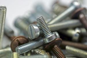 lot of screws - close up photo