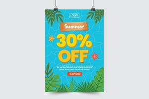 Summer Graphic template Editable Simple and Elegant Design vector