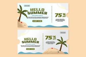 Summer Graphic template Editable Simple and Elegant Design vector