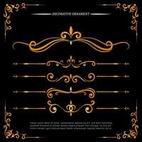 modern ornamental decorative element and divider hand drawing vector