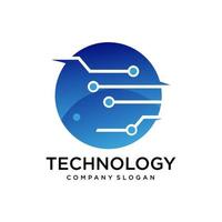 technology logo design vector template