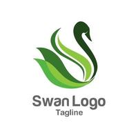 abstract swan logo vector template