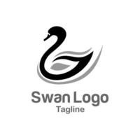 abstract swan logo vector template