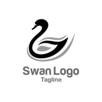 abstract swan logo vector template