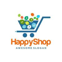 Shop Logo Vector Template Design Illustration