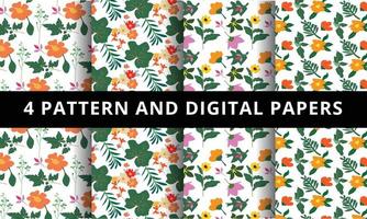 Floral Pattern and Digital Paper Vector Floral Pattern and Digital Paper