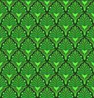 SEAMLESS VECTOR BACKGROUND IN ART NOUVEAU STYLE WITH LIGHT GREEN PLANT ELEMENTS