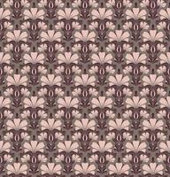 GREY SEAMLESS VECTOR BACKGROUND IN ART NOUVEAU STYLE WITH A BOUQUET OF PINK FLOWERS