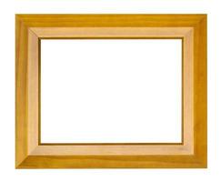 empty modern flat wide brown wooden picture frame photo