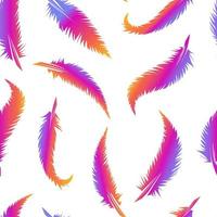 feathers gradient vector seamless pattern