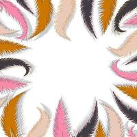 frame of feathers vector background bird illustration
