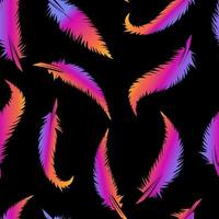 feathers gradient vector seamless pattern