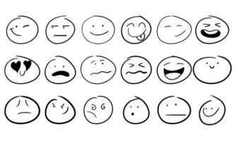 Hand drawn face doodle icon vector