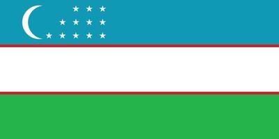 The National flag of Uzbekistan. Uzbekistan flag vector illustration