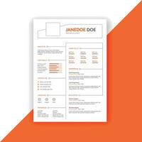 Modern Job Resume Template vector