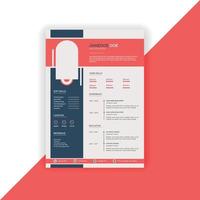 Modern and Professional CV Resume Template vector