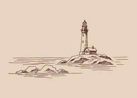 Lighthouse drawing Cut Out Stock Images  Pictures  Alamy