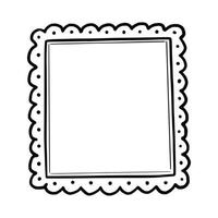 Hand drawn set of photo frame vector