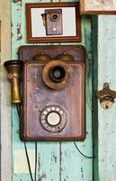An old telephone  vintage photo