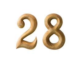 Wooden numeric 28 photo