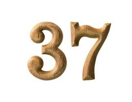 Wooden numeric 37 photo