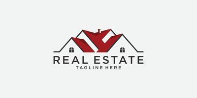 Roof and home logo vector design concept. Real estate logo