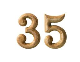 Wooden numeric 35 photo