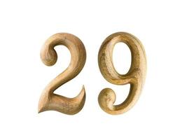 Wooden numeric 29 photo