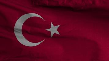 Fondo de bucle de bandera de Turquía 4k video