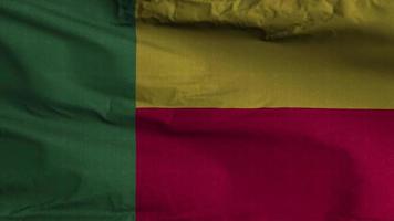 Benin vlag lus achtergrond 4k video