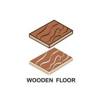 icono de piso de madera natural vector