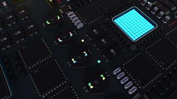 components of computing power on a chip . the concept of next-generation computer technology photo