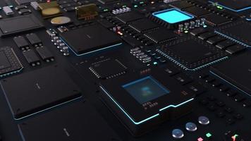 components of computing power on a chip . the concept of next-generation computer technology photo
