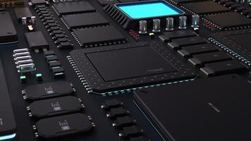 components of computing power on a chip . the concept of next-generation computer technology photo
