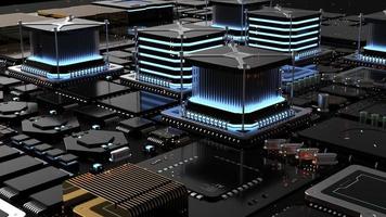 components of computing power on a chip . the concept of next-generation computer technology photo