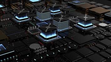 components of computing power on a chip . the concept of next-generation computer technology photo