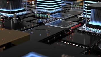 components of computing power on a chip . the concept of next-generation computer technology photo
