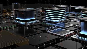 components of computing power on a chip . the concept of next-generation computer technology photo