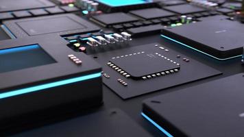 components of computing power on a chip . the concept of next-generation computer technology photo
