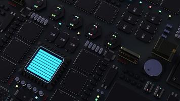 components of computing power on a chip . the concept of next-generation computer technology photo