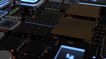 components of computing power on a chip . the concept of next-generation computer technology photo