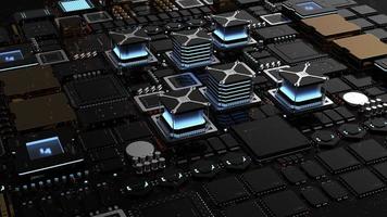 components of computing power on a chip . the concept of next-generation computer technology photo
