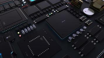 components of computing power on a chip . the concept of next-generation computer technology photo