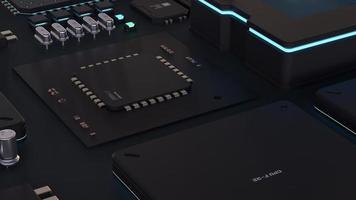 components of computing power on a chip . the concept of next-generation computer technology photo