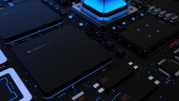 components of computing power on a chip . the concept of next-generation computer technology photo