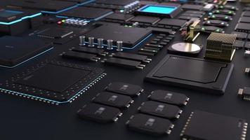 components of computing power on a chip . the concept of next-generation computer technology photo